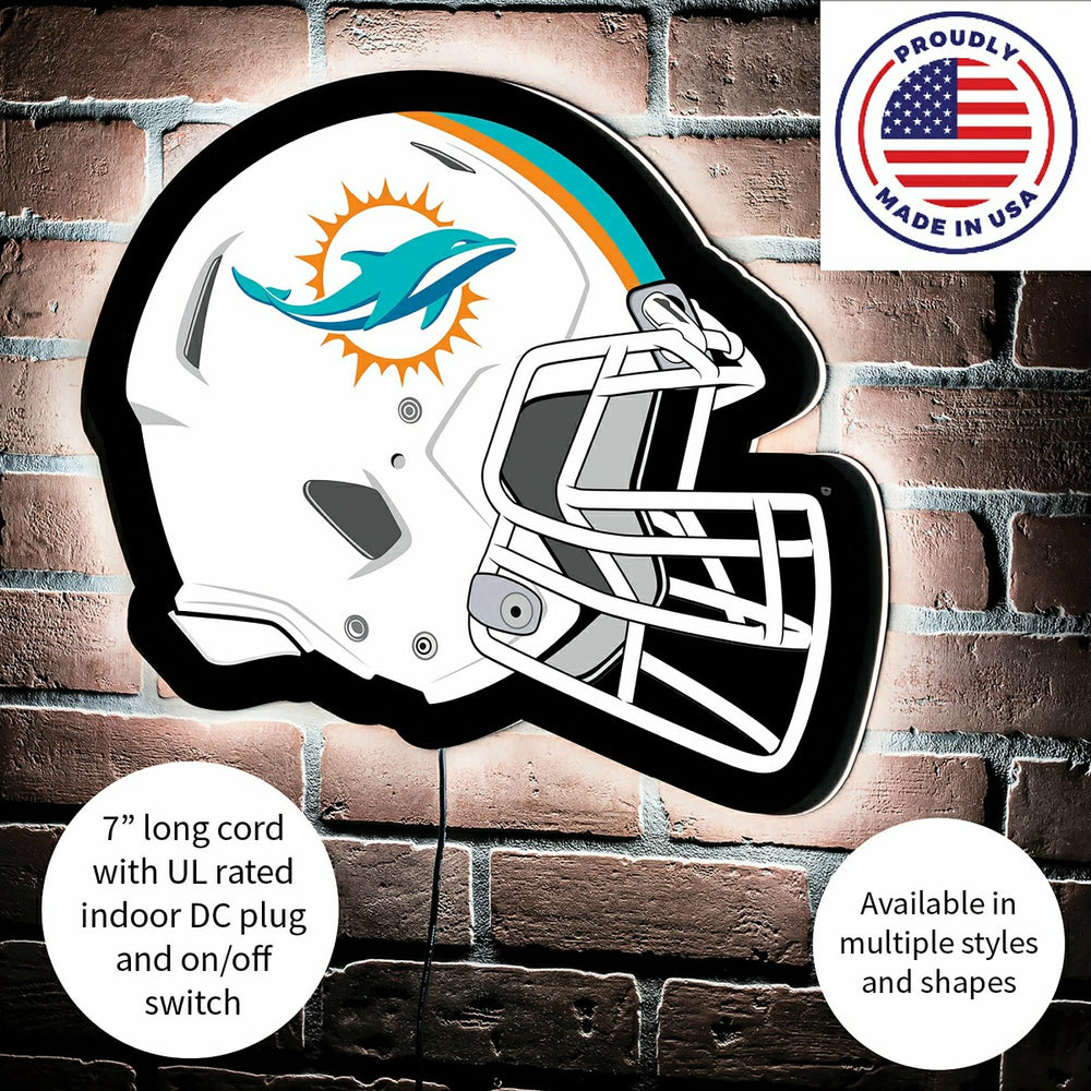 LED Wall Decor, Helmet, Miami Dolphins