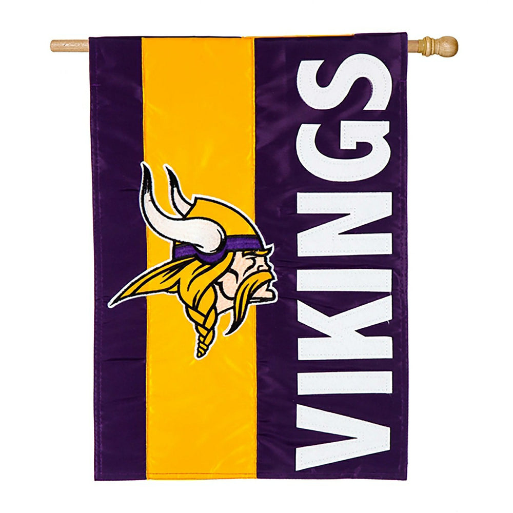 Double-Sided Embellished NFL Team Pride Applique House Flag, Minnesota