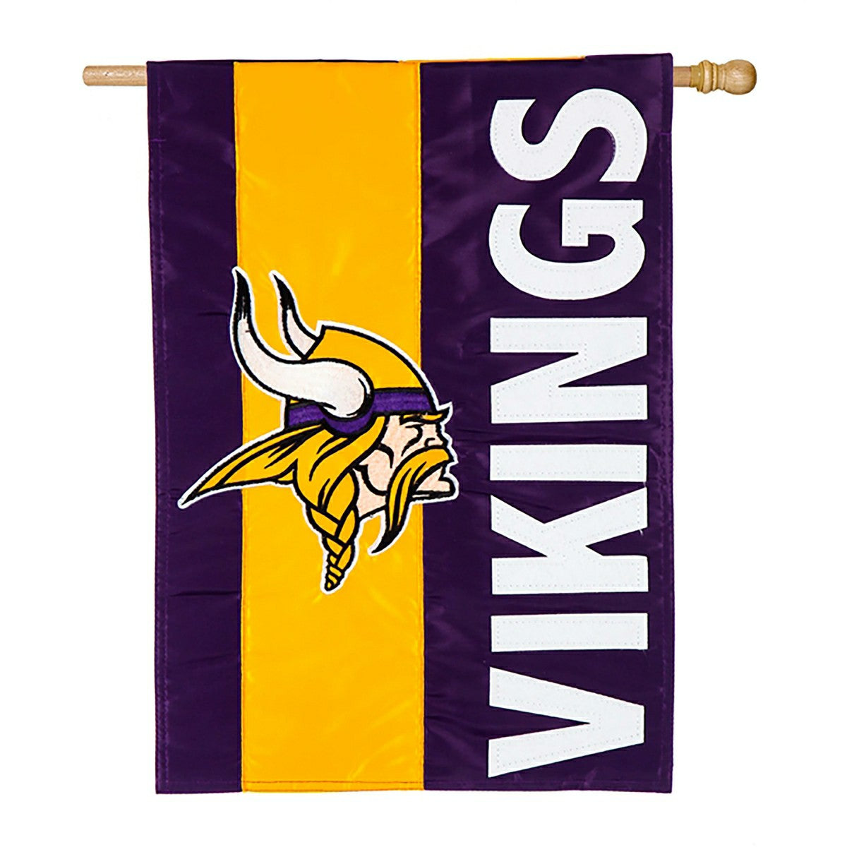 Double-Sided Embellished NFL Team Pride Applique House Flag, Minnesota