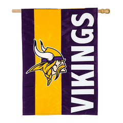 Double-Sided Embellished NFL Team Pride Applique House Flag, Minnesota