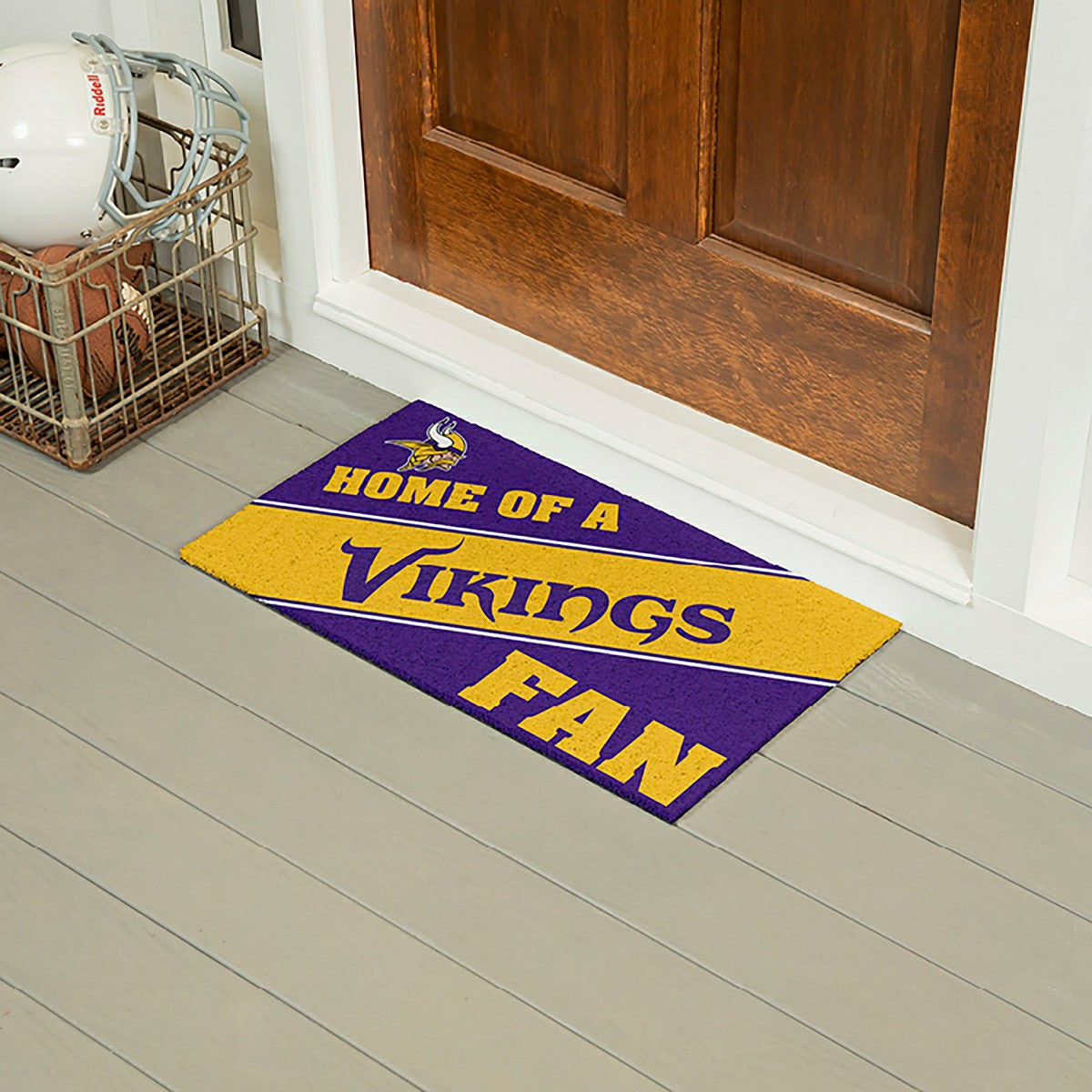Minnesota Vikings, PVC Mat COLOR, Home of a Fan