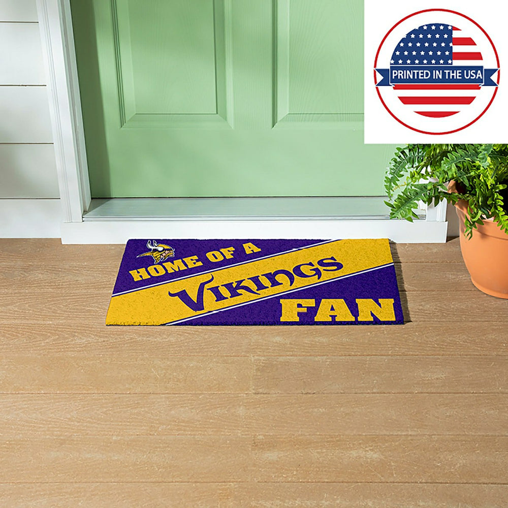 Minnesota Vikings, PVC Mat COLOR, Home of a Fan