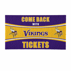 28" x 16" PVC Trapper Mat, Come Back with Tickets, Minnesota Vikings