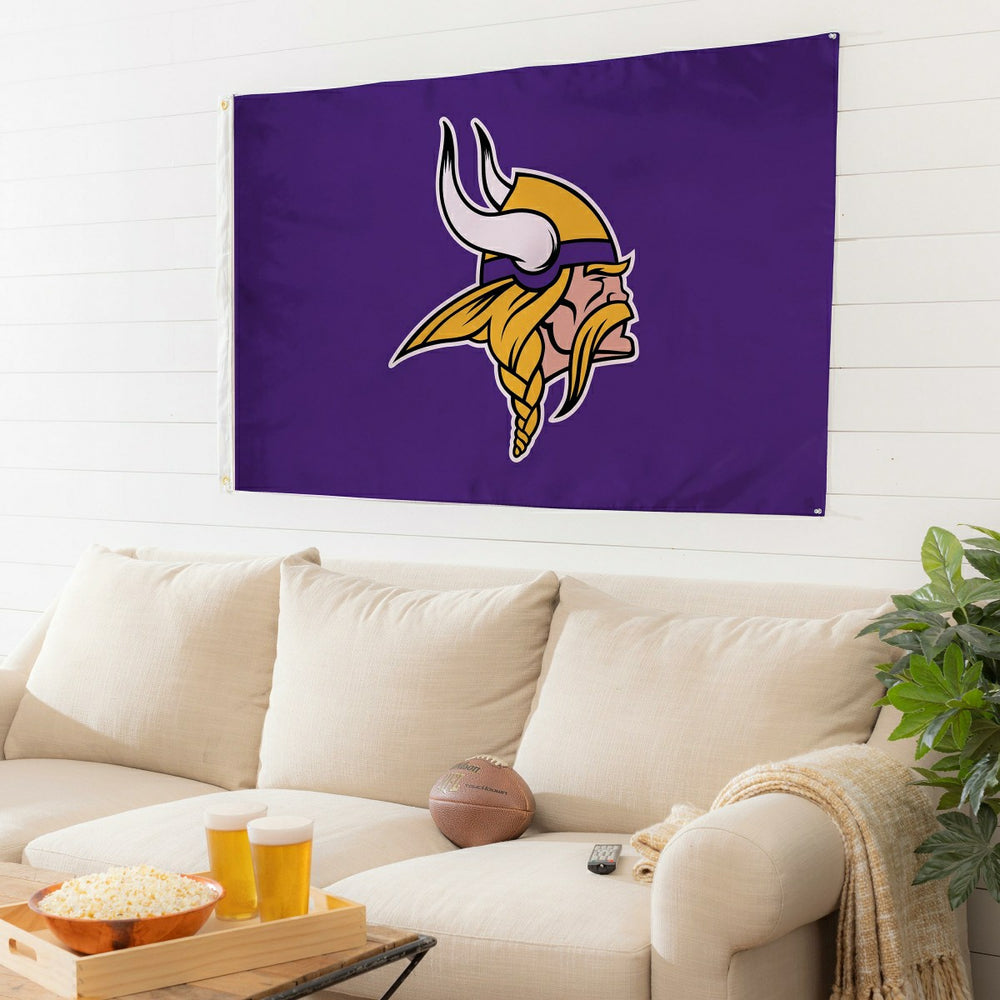 Minnesota Vikings Single Sided Estate Flag with 2 Grommets, 3'x5'
