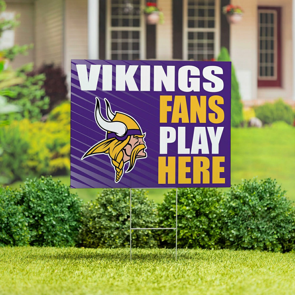 Minnesota Vikings Coroplast Yard Sign "Fans Play Here"