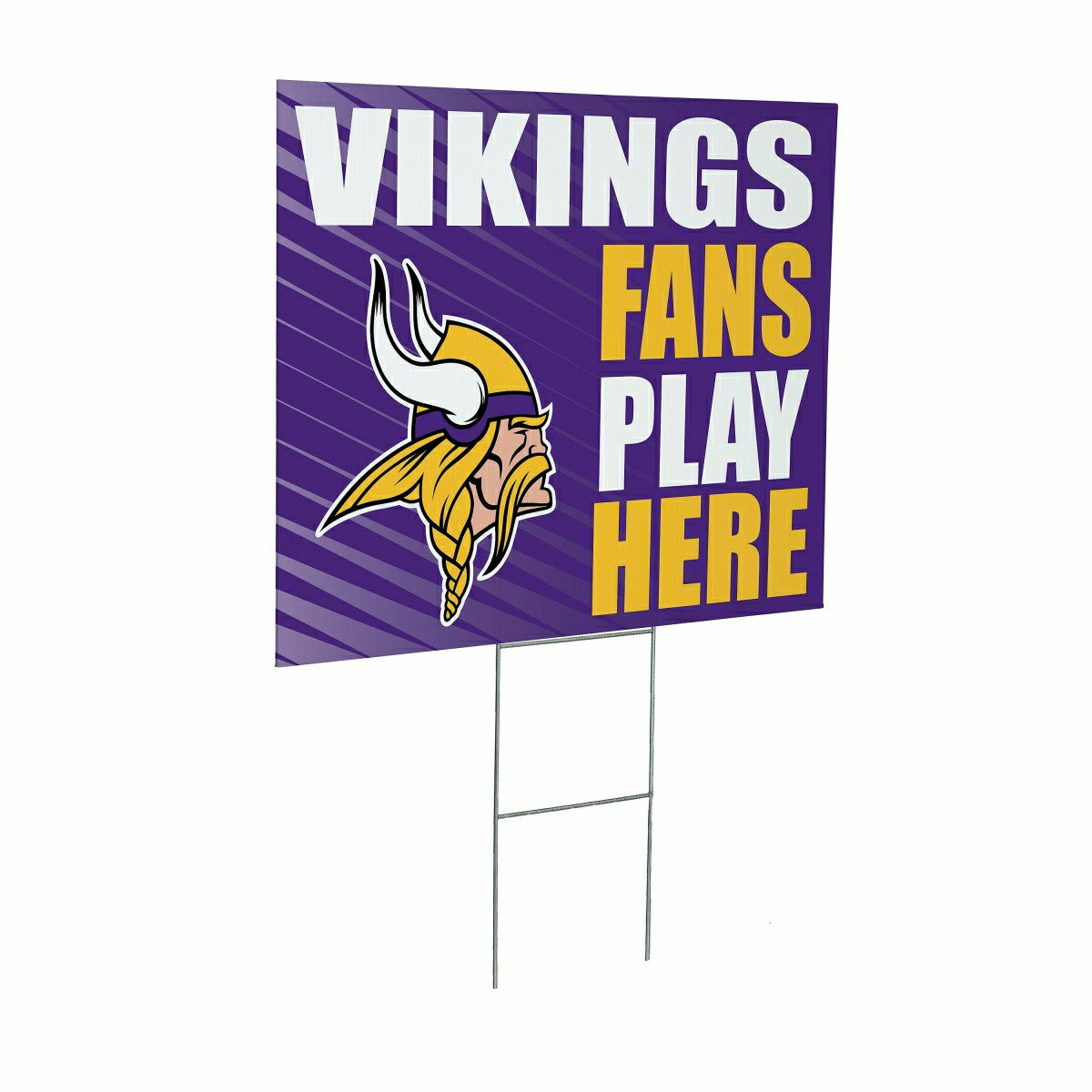 Minnesota Vikings Coroplast Yard Sign "Fans Play Here"