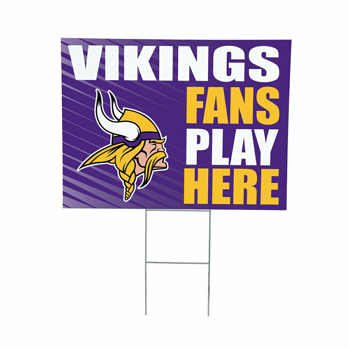 Minnesota Vikings Coroplast Yard Sign "Fans Play Here"