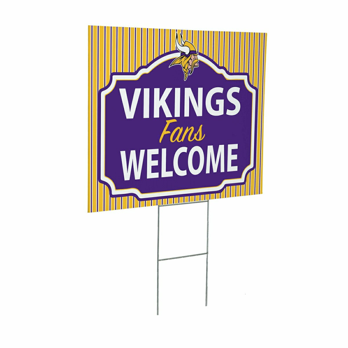 Minnesota Vikings Coroplast Yard Sign, "Fans Welcome"