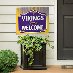 Minnesota Vikings Coroplast Yard Sign, "Fans Welcome"