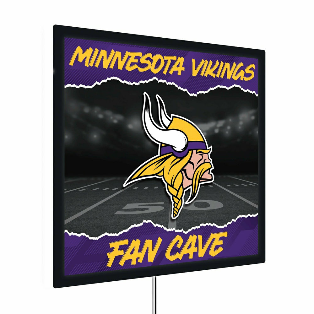 Minnesota Vikings 23"H x 23"L LED Wall Decor, Edgelite, Square