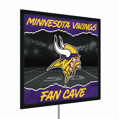 Minnesota Vikings 23"H x 23"L LED Wall Decor, Edgelite, Square
