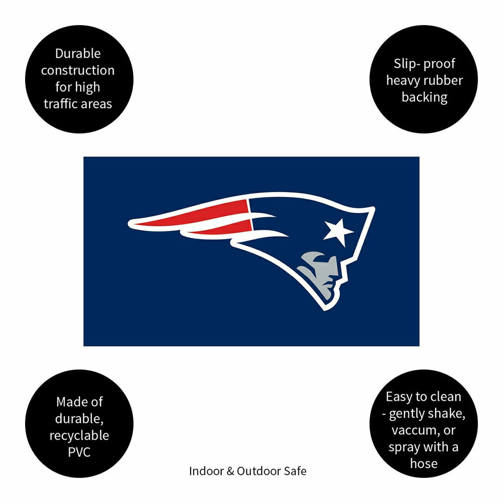 Full Color PVC Mat, 16" x 28", New England Patriots