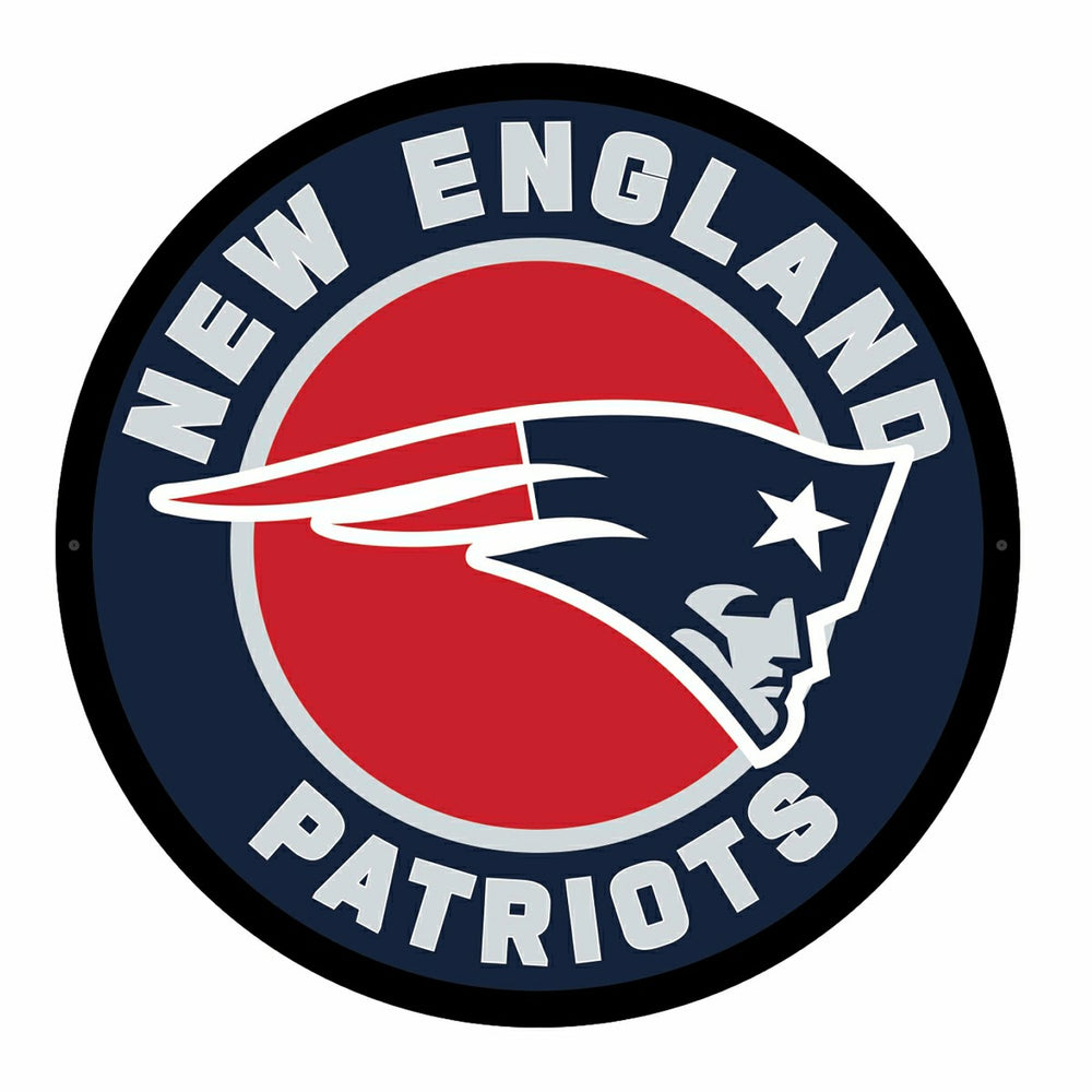 LED Wall Decor, Round, New England Patriots