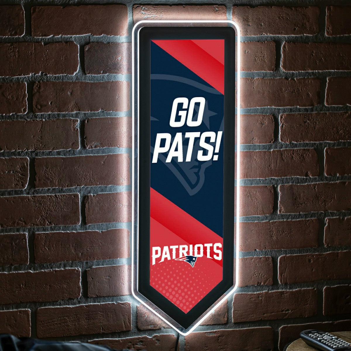 LED Wall Decor, Pennant, New England Patriots