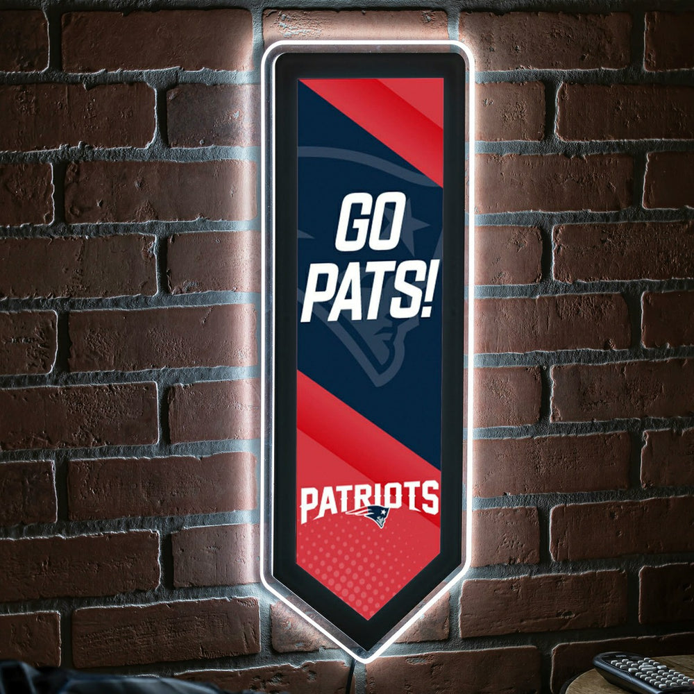 LED Wall Decor, Pennant, New England Patriots