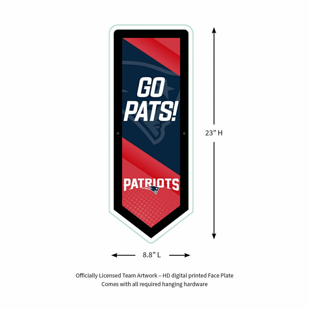 LED Wall Decor, Pennant, New England Patriots