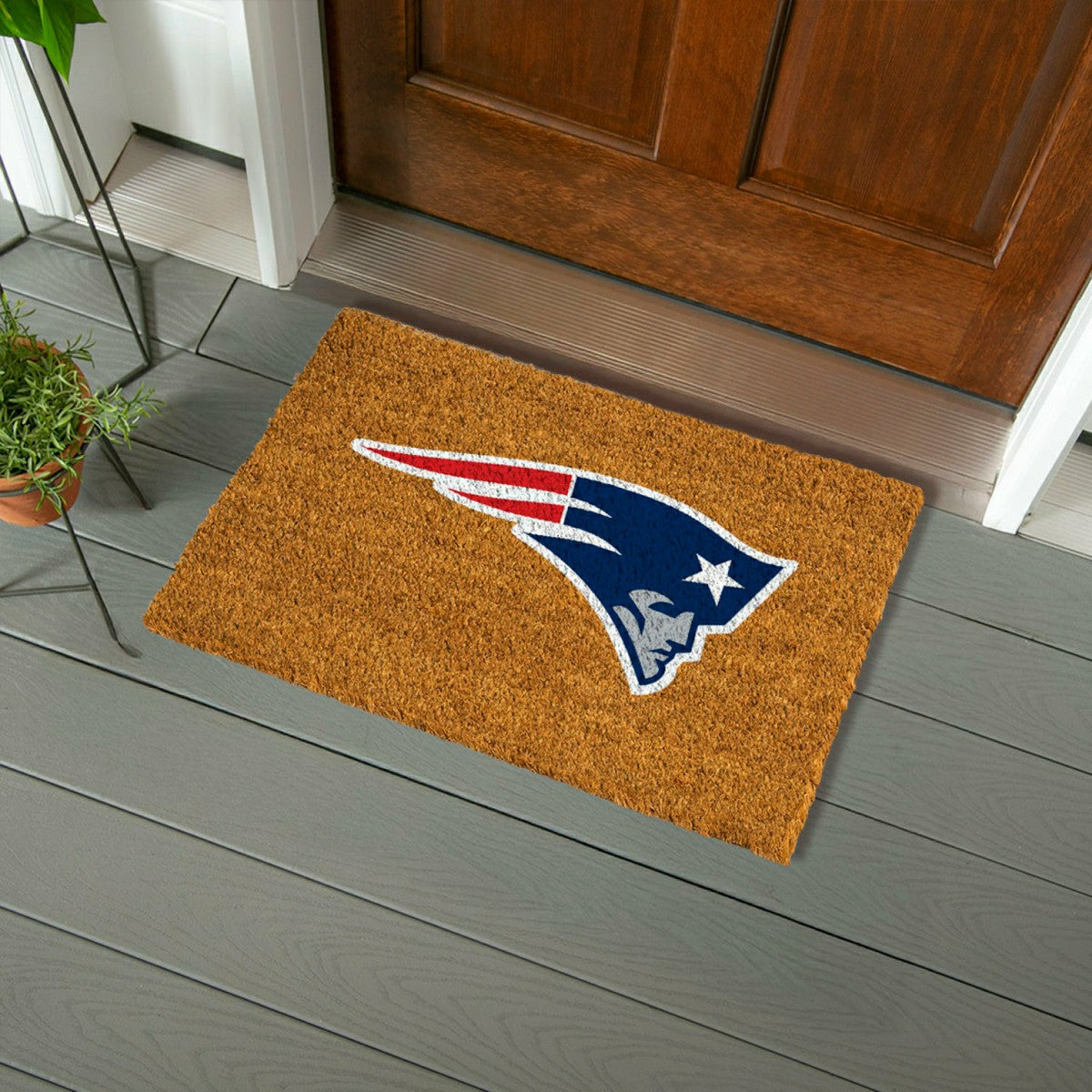 Coir Mat, 16"x28", New England Patriots