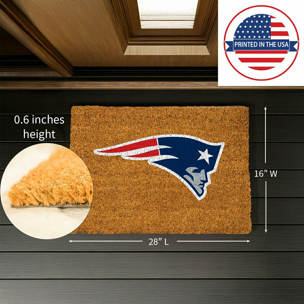 Coir Mat, 16"x28", New England Patriots