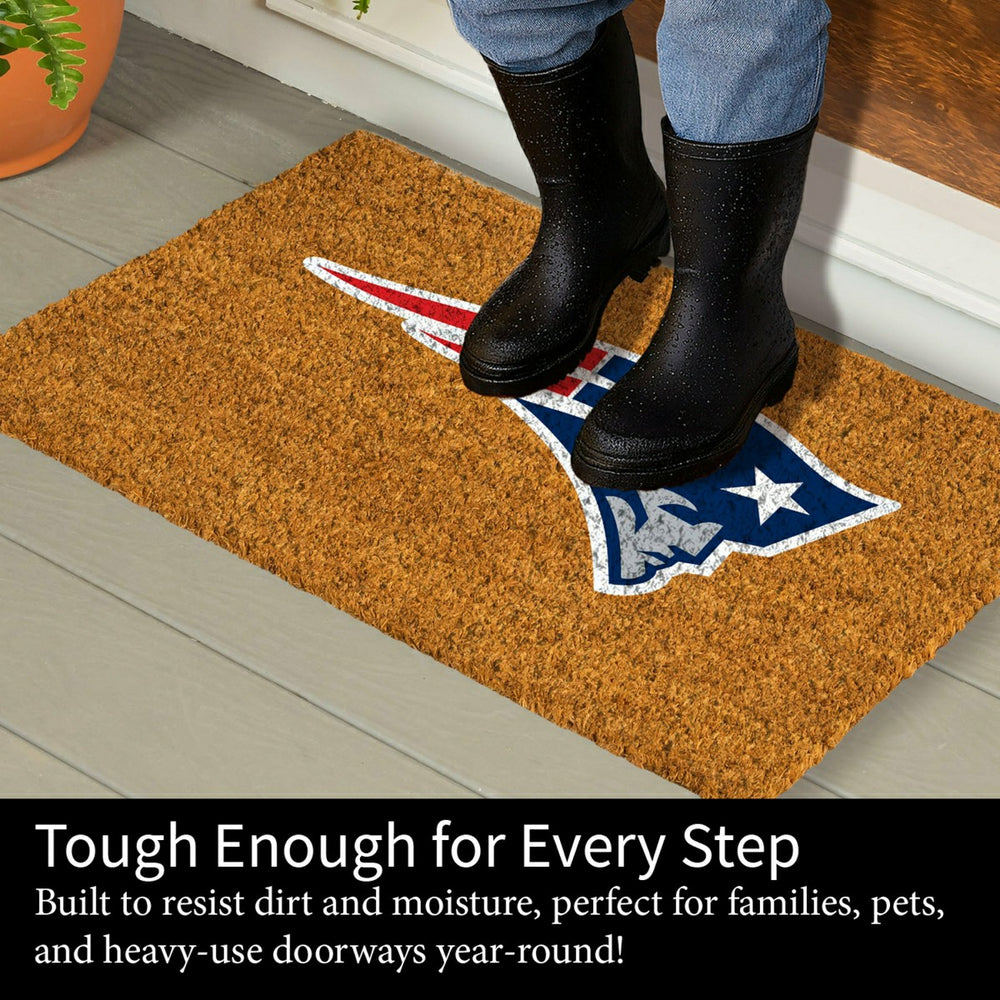 Coir Mat, 16"x28", New England Patriots