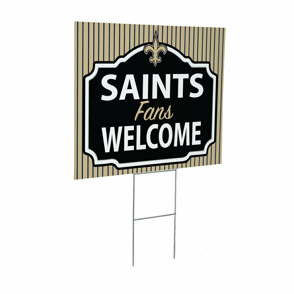 New Orleans Saints Coroplast Yard Sign, "Fans Welcome"
