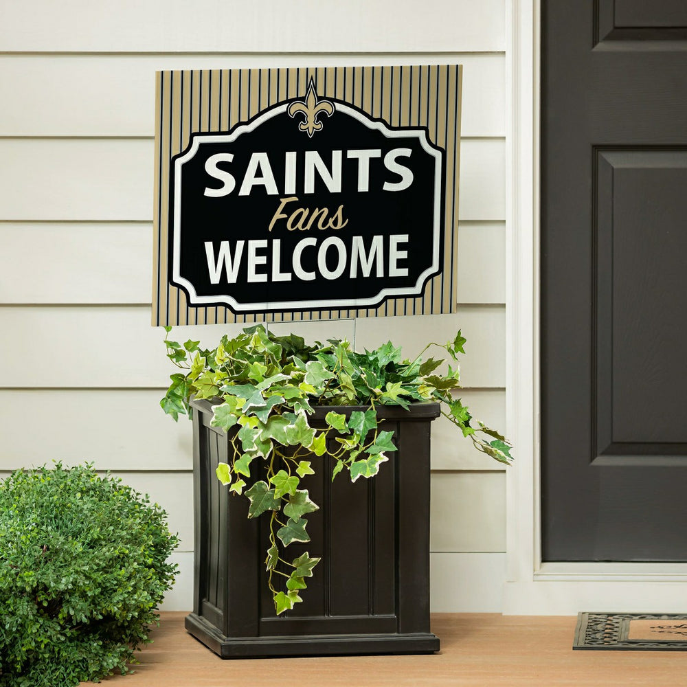 New Orleans Saints Coroplast Yard Sign, "Fans Welcome"