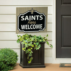 New Orleans Saints Coroplast Yard Sign, "Fans Welcome"