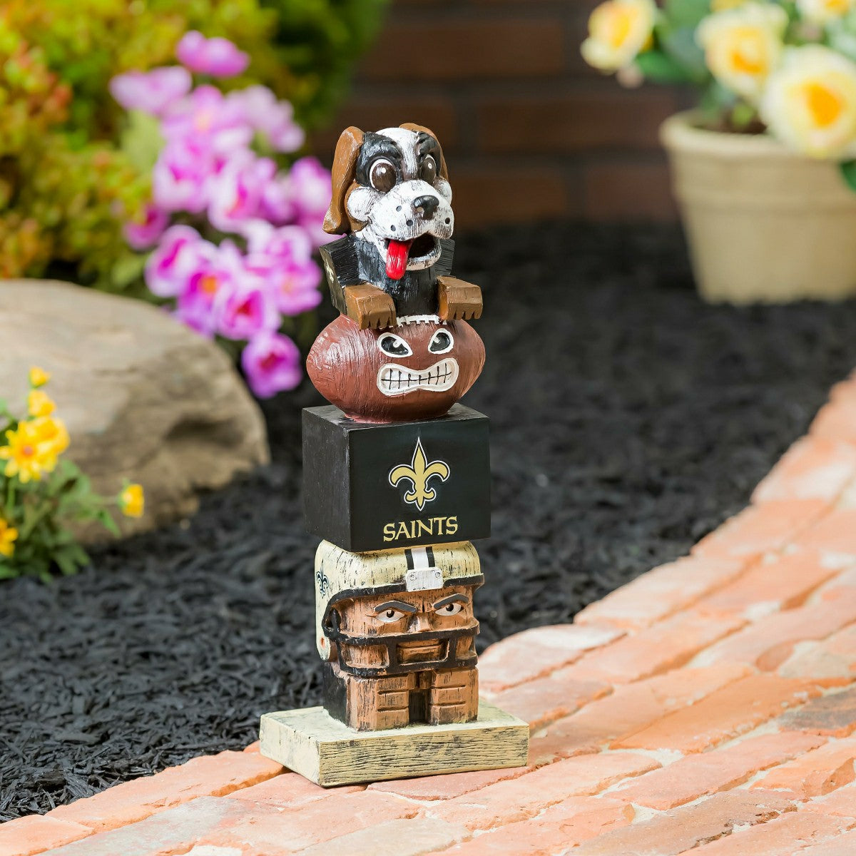 New Orleans Saints Tiki Team Totem Garden Statue