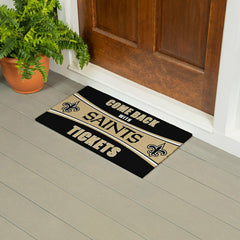 28" x 16" PVC Trapper Mat, Come Back with Tickets, New Orleans Saints