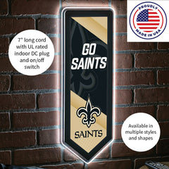LED Wall Decor, Pennant, New Orleans Saints