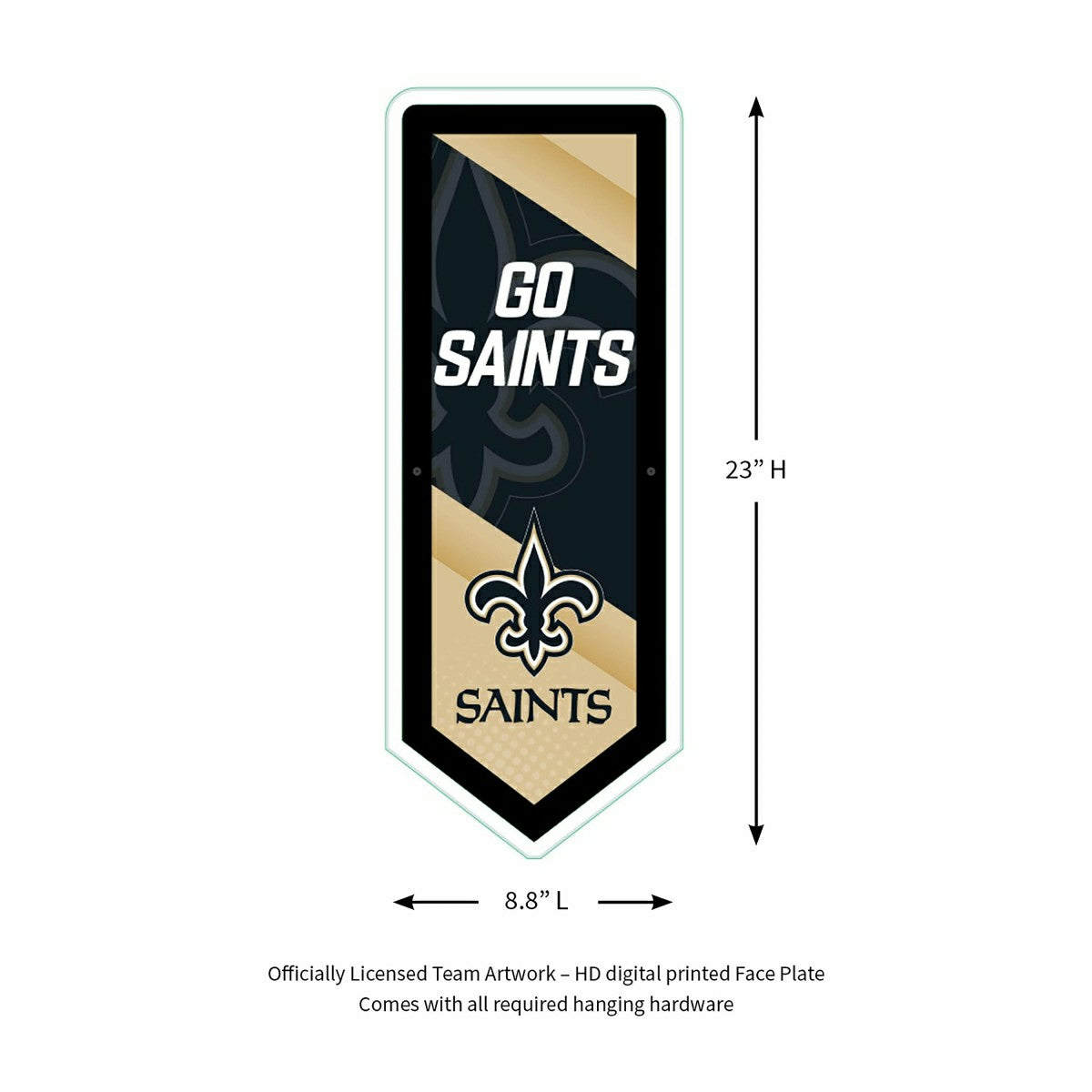LED Wall Decor, Pennant, New Orleans Saints
