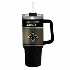 40oz Stainless Steel Canyon Cup w/ Straw, New Orleans Saints