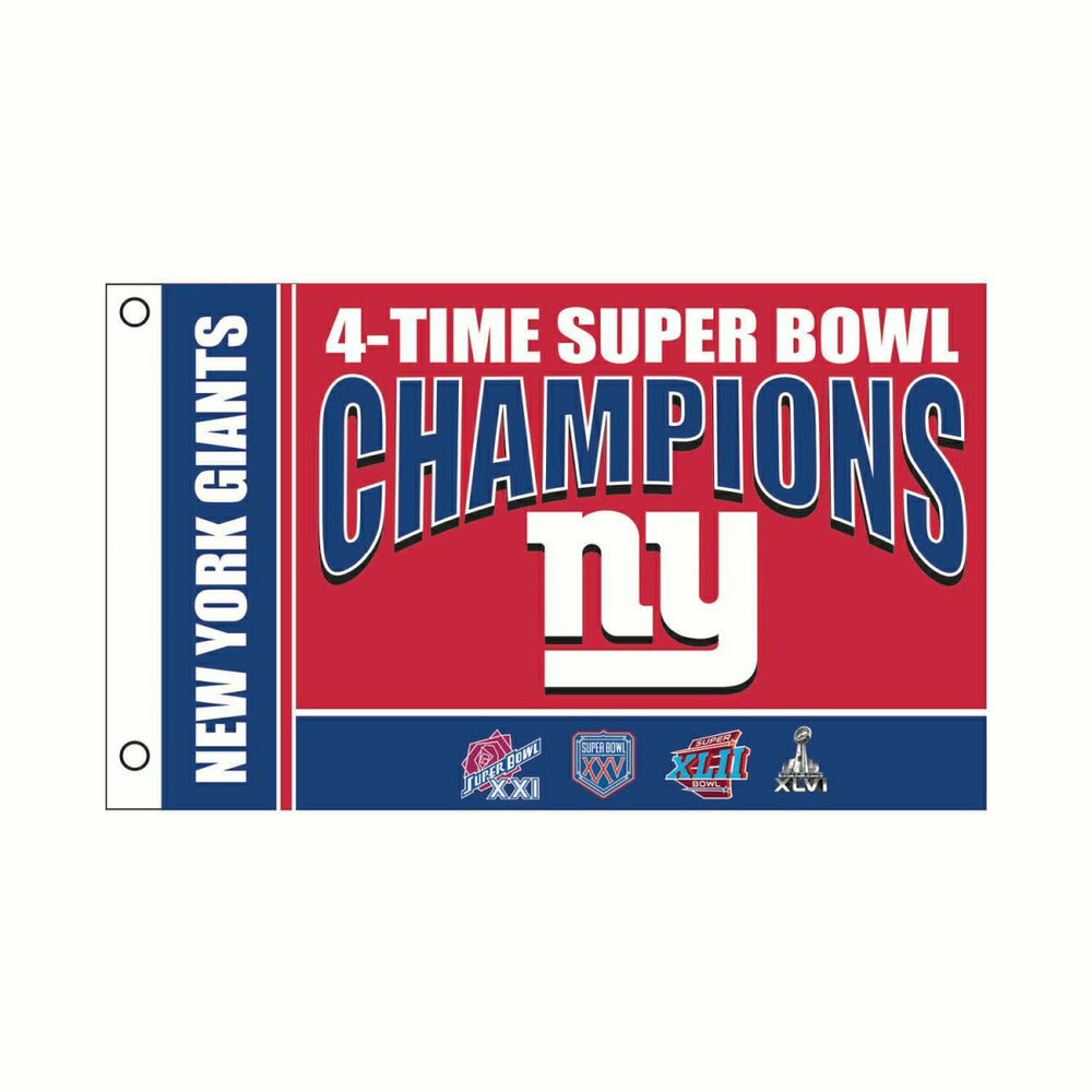 New York Giants 6X Superbowl Champions Football 3x5 Flag