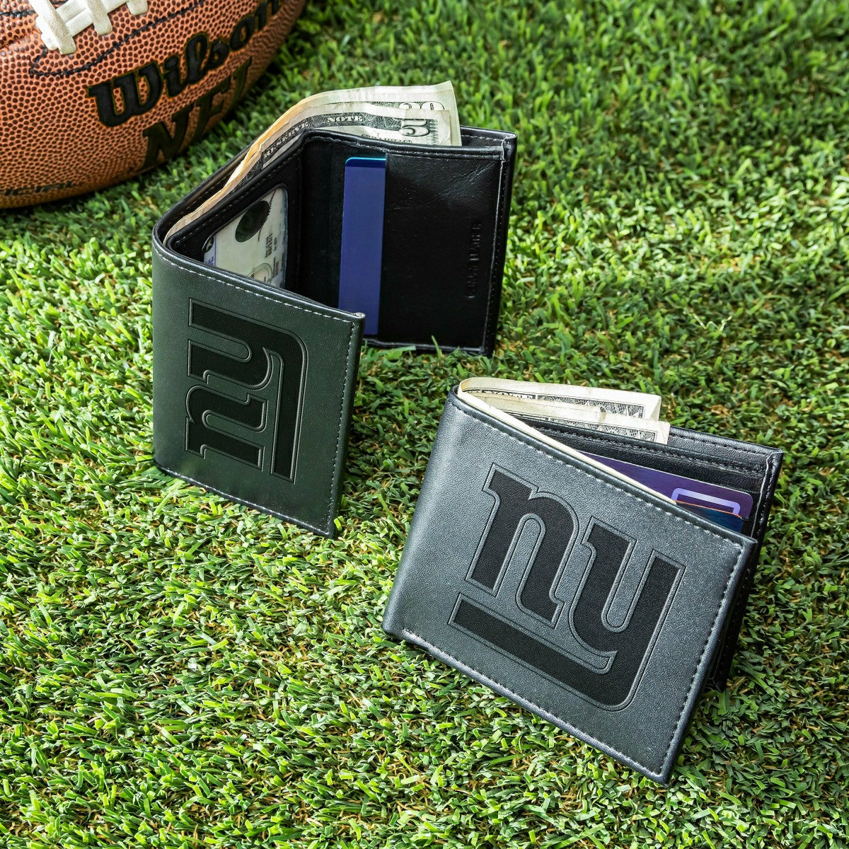 New York Giants, Bi-Fold and Tri-Fold Wallet Gift Set, Black