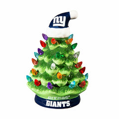 8" LED Ceramic Christmas Tree, New York Giants