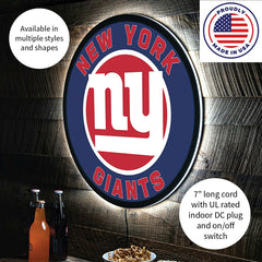 LED Wall Decor, Round, New York Giants