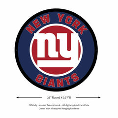 LED Wall Decor, Round, New York Giants