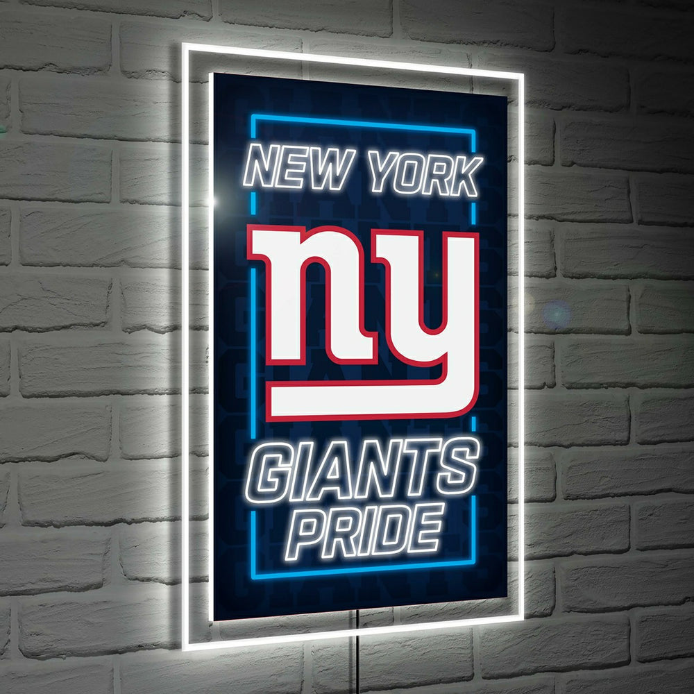 New York Giants NFL Football Rectangle Neolite LED Decor