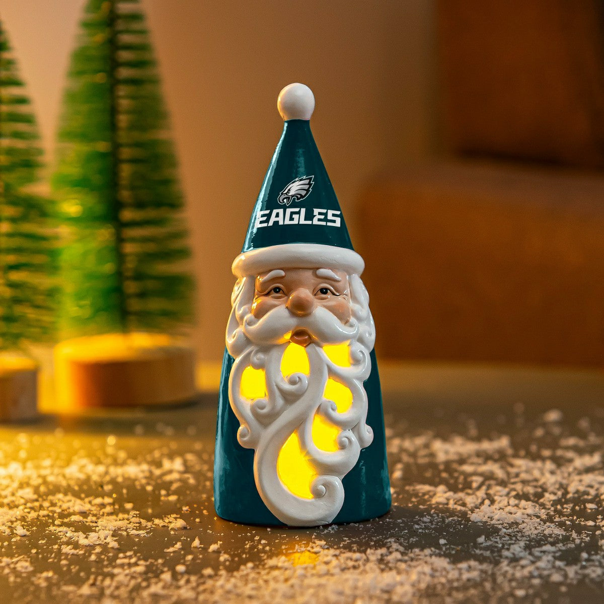 Philadelphia Eagles Santa LED Statuary, 8"