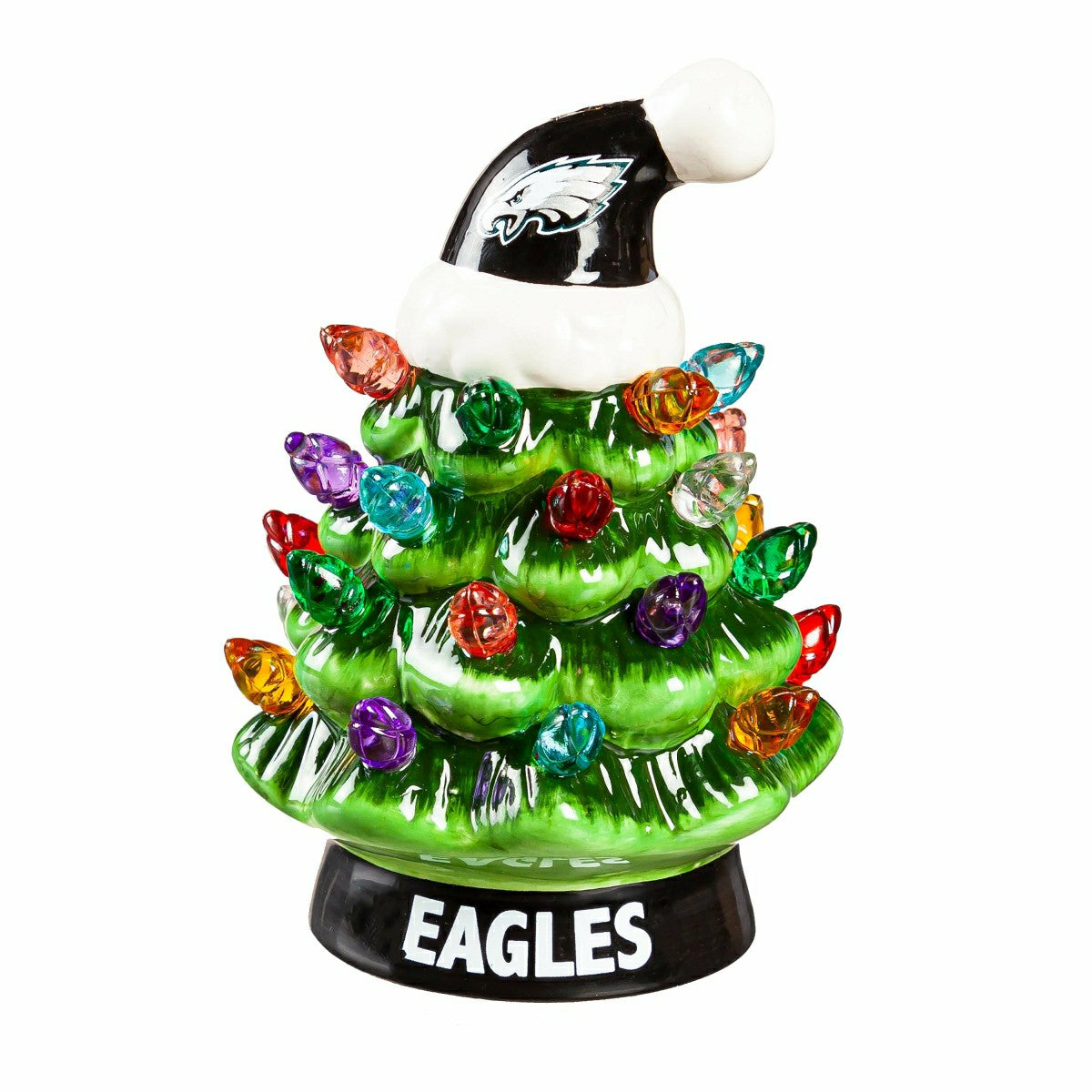 4" Mini LED Tabletop Christmas Tree, Set of 2, Philadelphia Eagles