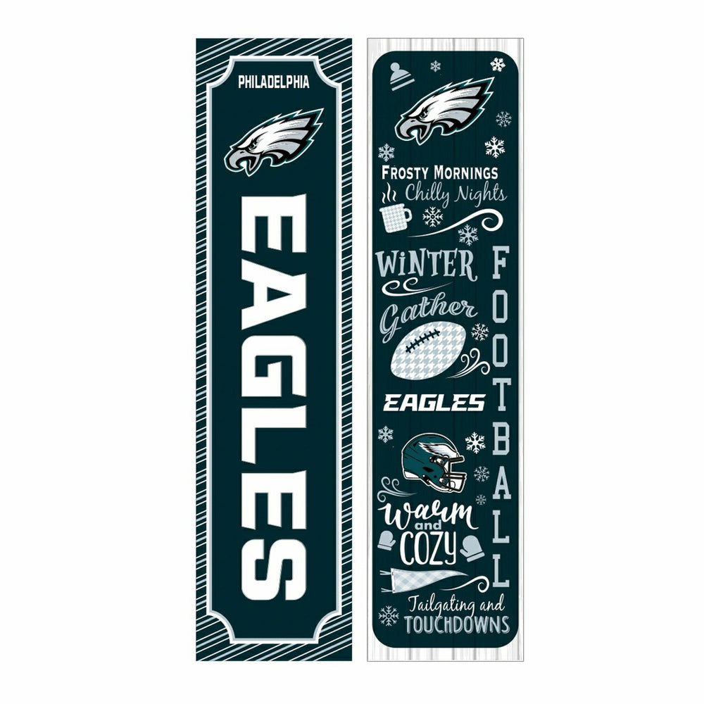 46" Double Sided Leaner, Philadelphia Eagles, Winter Seasonal