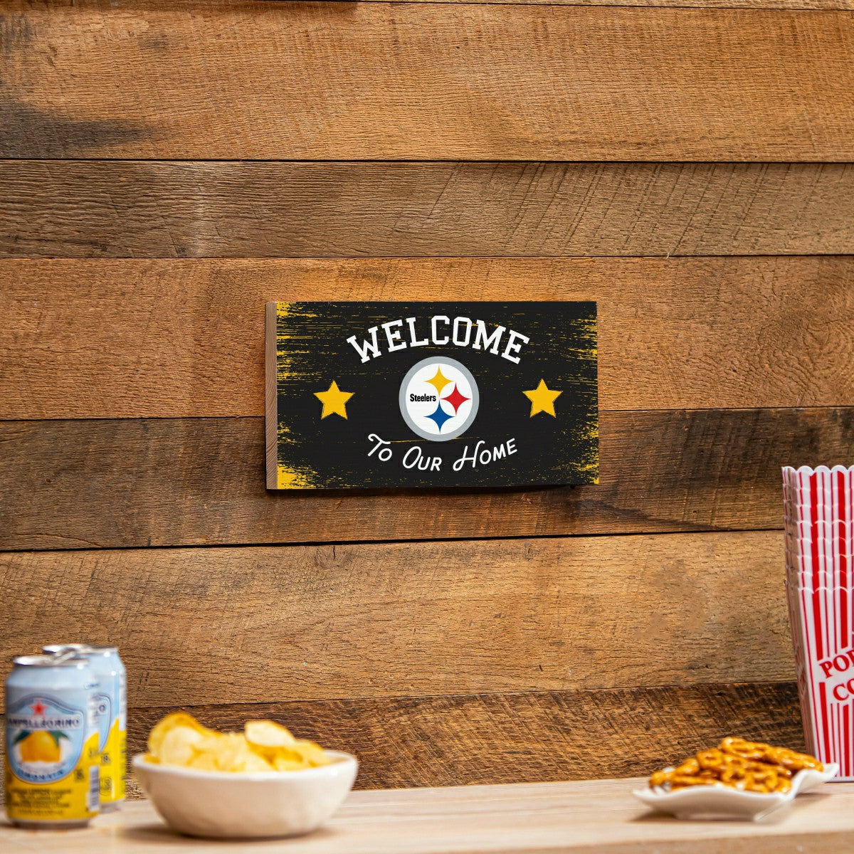 Pittsburgh Steelers Wood Wall Sign, 6x11