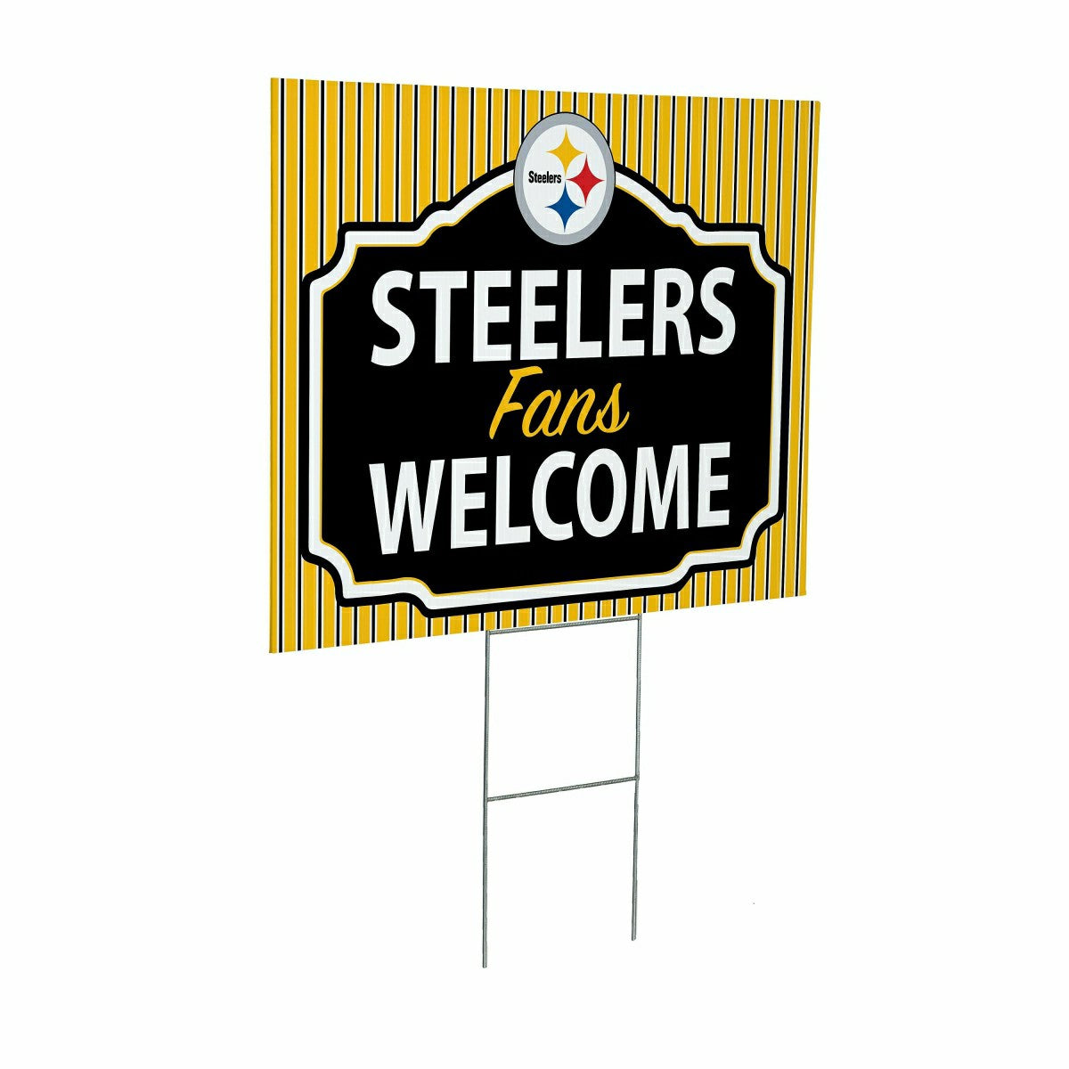 Pittsburgh Steelers Coroplast Yard Sign, "Fans Welcome"