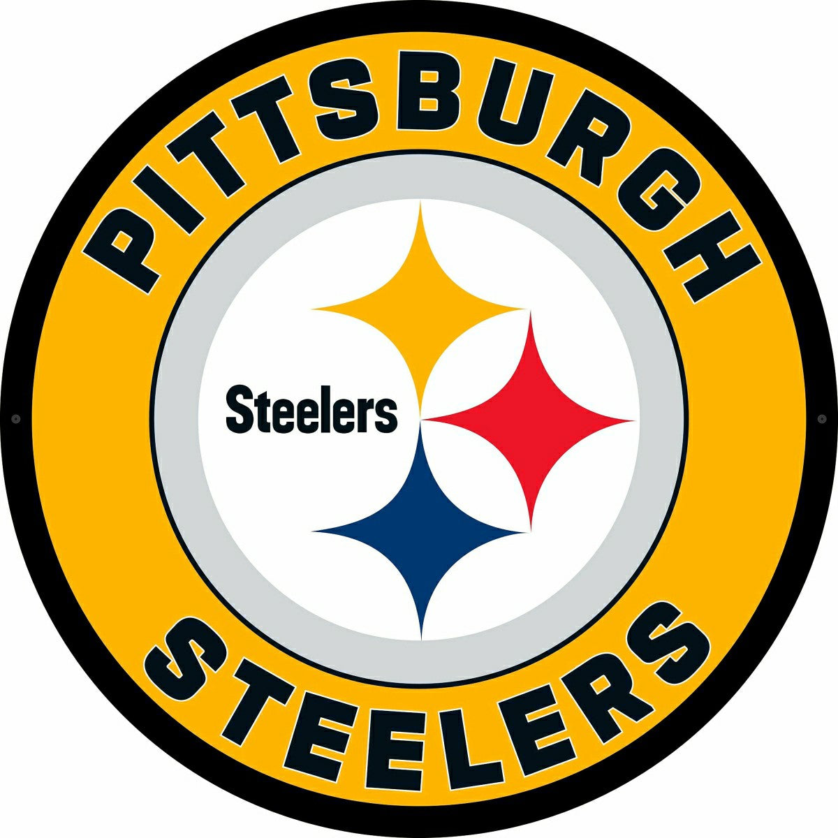 LED Wall Decor, Round, Pittsburgh Steelers