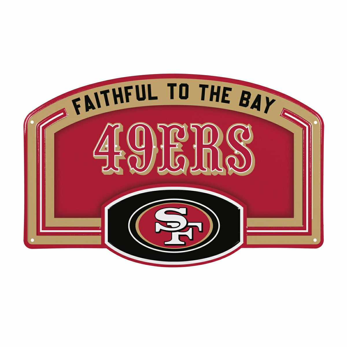 San Francisco 49ers USA Embossed Steel Wall Sign, 11" x 17"