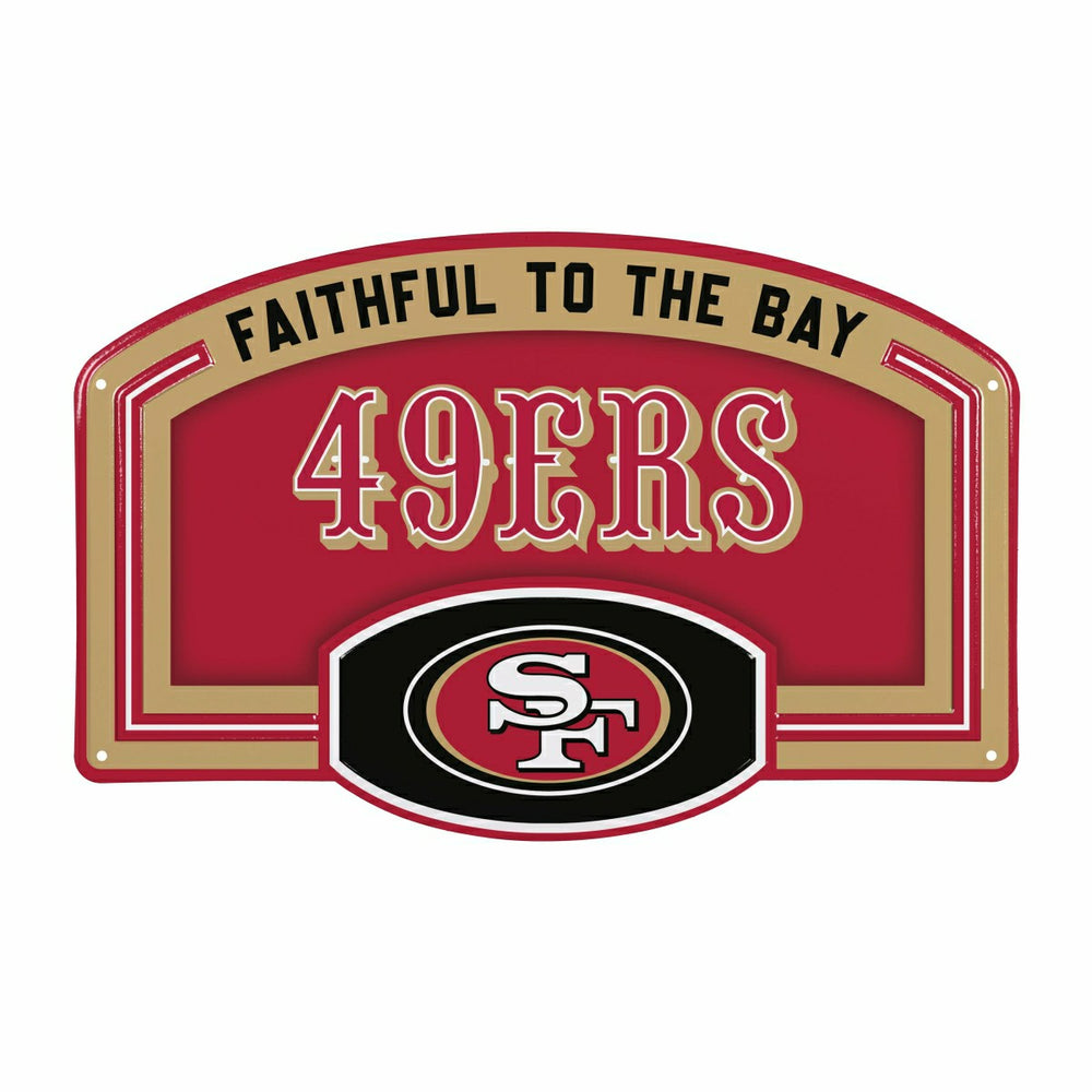 San Francisco 49ers USA Embossed Steel Wall Sign, 11" x 17"
