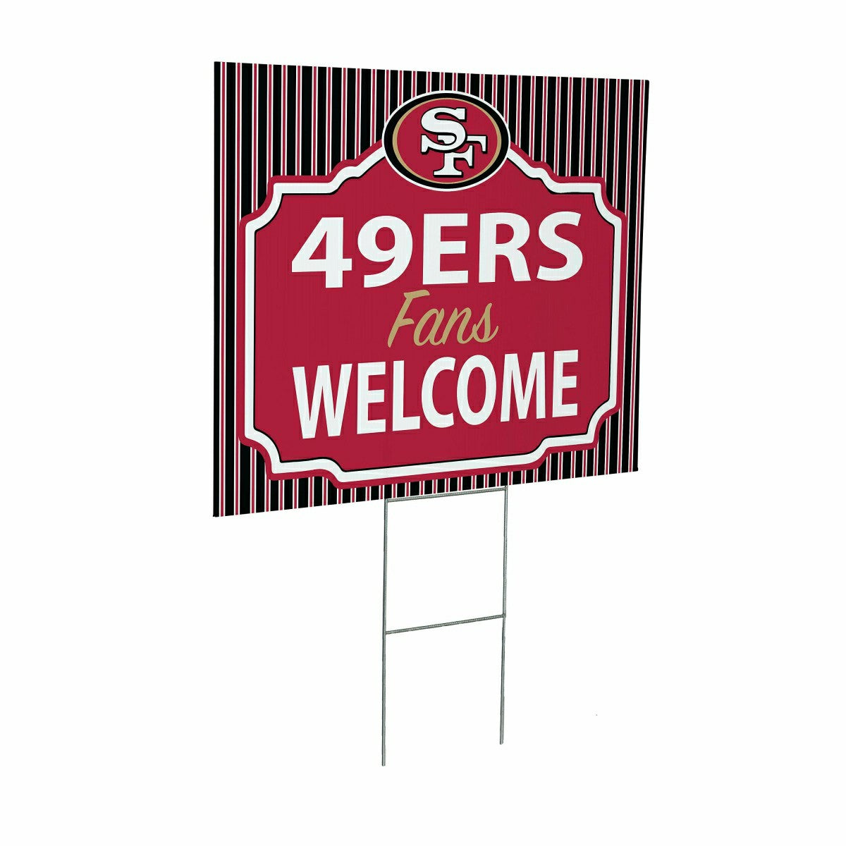 San Francisco 49ers Coroplast Yard Sign, "Fans Welcome"