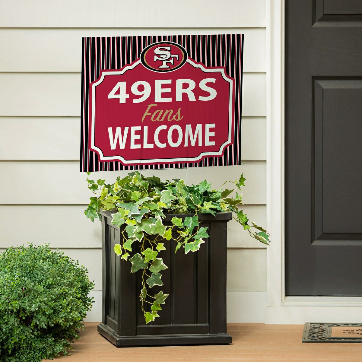 San Francisco 49ers Coroplast Yard Sign, "Fans Welcome"