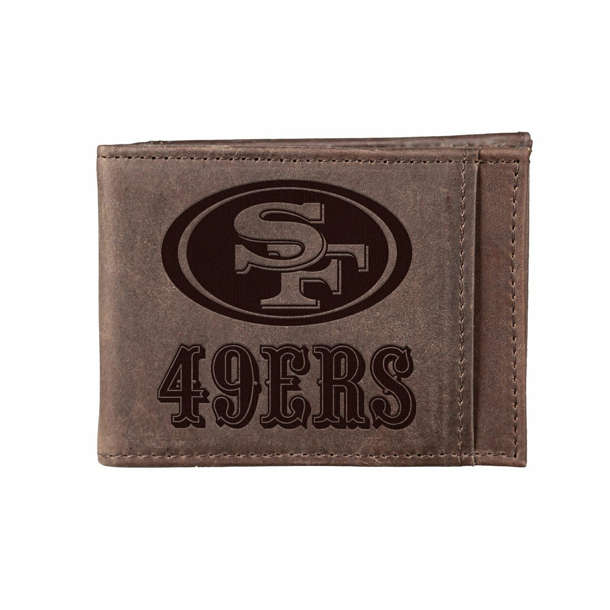 Front Pocket Wallet w/ RFID Blocking, San Francisco 49ers, Brown