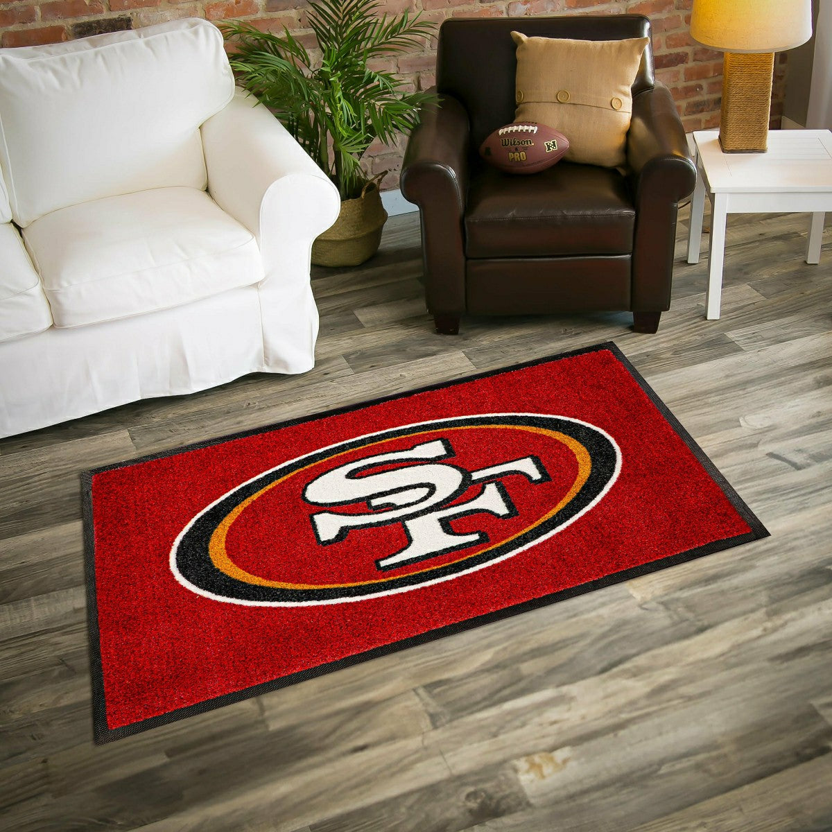 3'x5' Large USA Indoor Outdoor Outdoor Entryway Mat, San Francisco 49e
