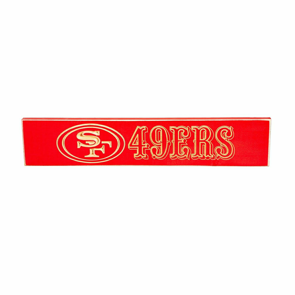 San Francisco 49ers Engraved Wood Sign, 49ers 3.5" x 18"